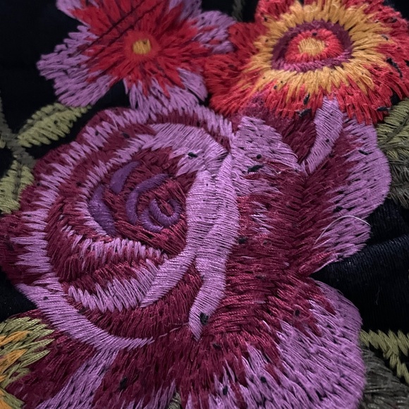 Johnny Was Black Floral Embroidered Coat - Picture 9 of 16